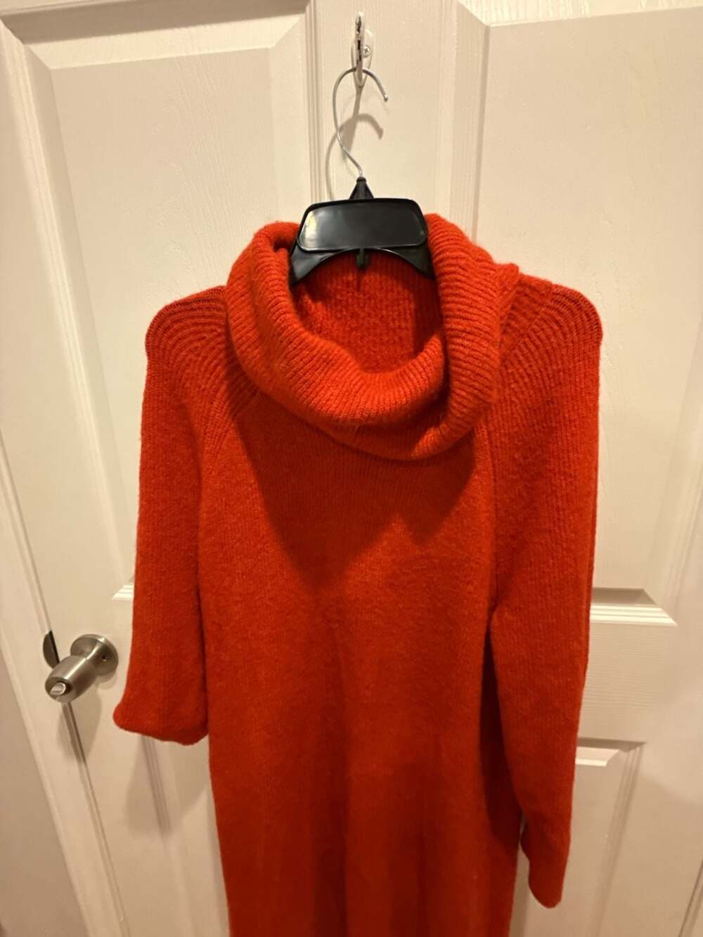 LOFT Plus Orange Cowl Neck Sweater Dress Size 14 - Picture 3 of 4